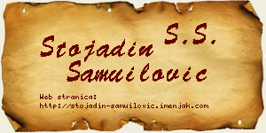 Stojadin Samuilović vizit kartica